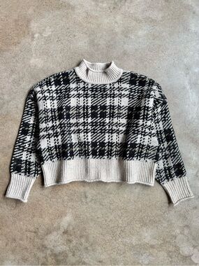 Arizona Plaid Cropped Mock Neck Sweater